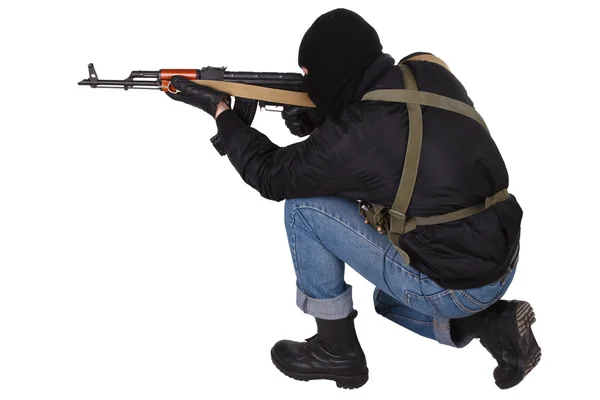 Gunman with AK 47 — Stock Photo, Image