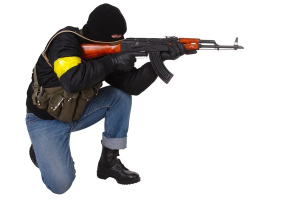Gunman with AK 47 — Stock Photo, Image