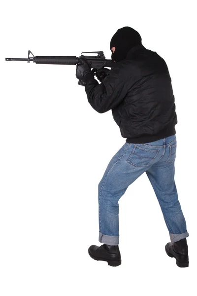 Ladrón con rifle M16 —  Fotos de Stock