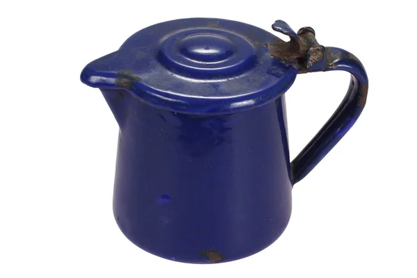 Retro vintage enamelware cup — Stockfoto