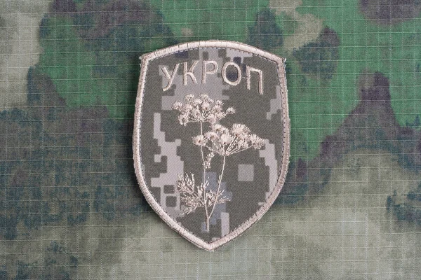 Insignia de uniforme del ejército de Ucrania "UKROP " — Foto de Stock