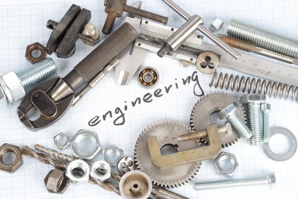 "Engineering "-opravy dílů — Stock fotografie