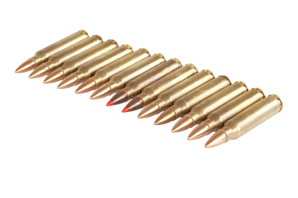 5.56 45mm NATO  intermediate cartridges — Stock Photo, Image