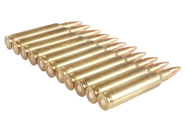 5.56 45mm NATO  intermediate cartridges — Stock Photo, Image