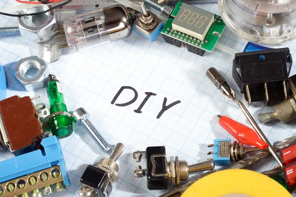 "Do it yourself" - radio-electronic parts — Stock Photo, Image