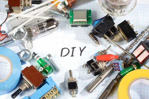 "Do it yourself" - radio-electronic parts — Stock Photo, Image