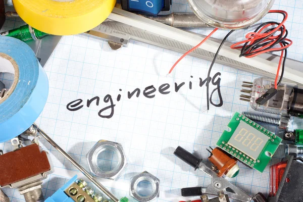 "engineering" - radio-electronic parts — Stock Photo, Image