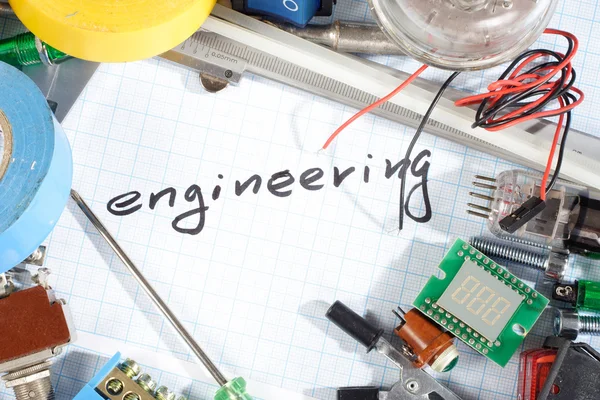 "engineering" - radio-electronic parts — Stock Photo, Image