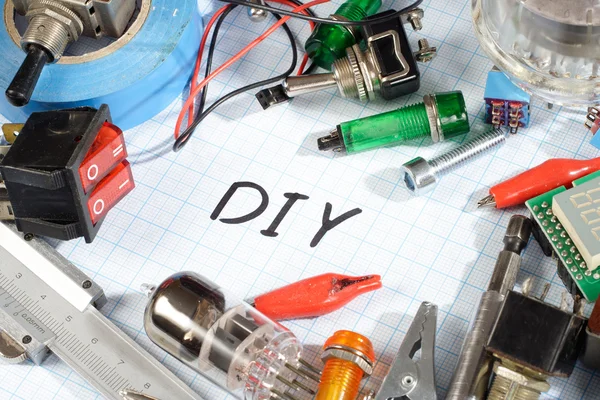 "Do it yourself" - radio-electronic parts — Stock Photo, Image