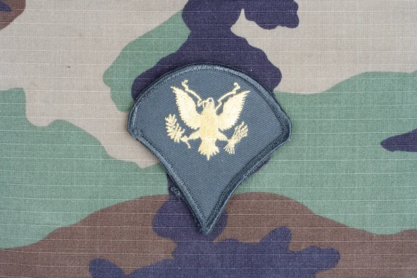 Oss armén Specialist rangordna patch — Stockfoto