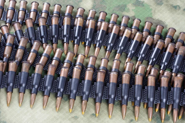 Machine gun ammunition belt — Stock Photo, Image