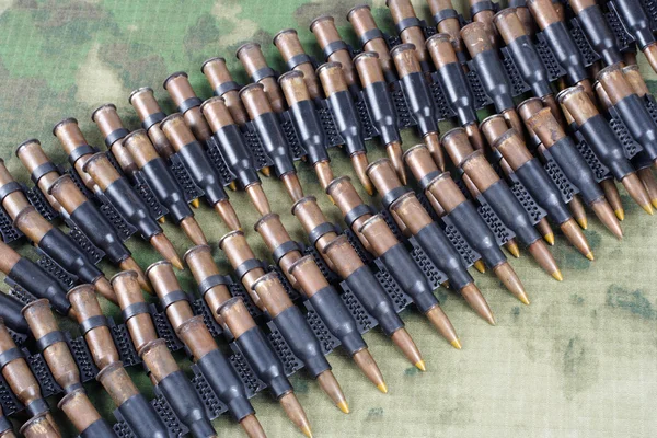 Machine gun ammunition belt — Stock Photo, Image
