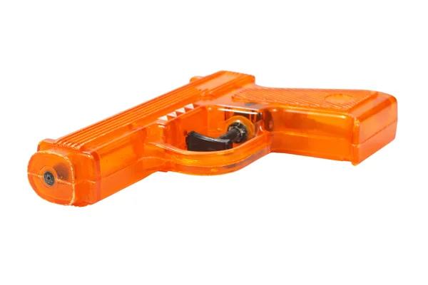 Orange plastic water pistol — Stock Photo, Image