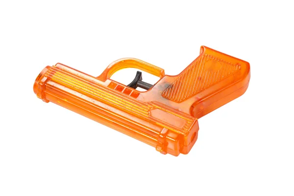 Orange plastic water pistol — Stock Photo, Image