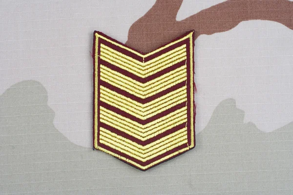 Hadsereg őrmester rangot javítás — Stock Fotó