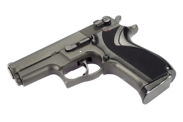 Handgun no fundo branco — Fotografia de Stock