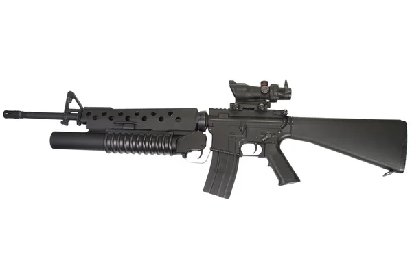 M16 Gewehr mit einem m203 Granatwerfer — Stockfoto