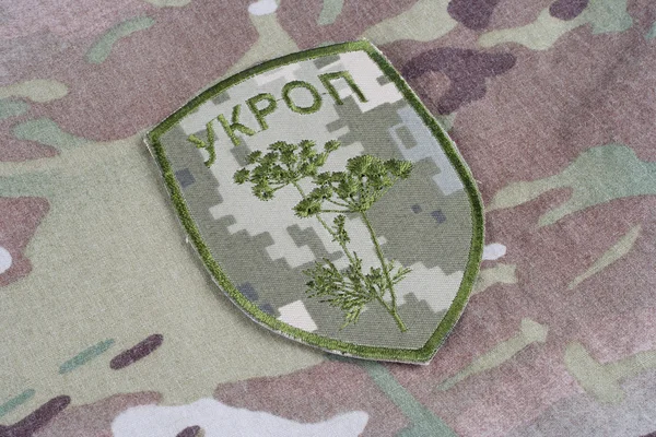 Ukraina armén enhetliga badge "Ukrop" — Stockfoto