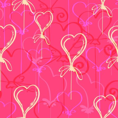 Kalp şeklinde soyut balonlar.