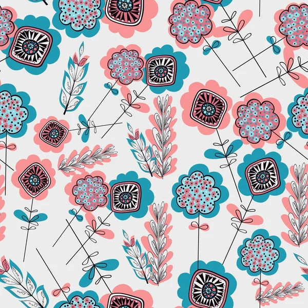 Vecteur motif floral sans couture — Image vectorielle