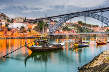 Porto Portugal on the Douro River clipart