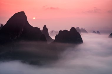 Guilin China Karst Mountains clipart