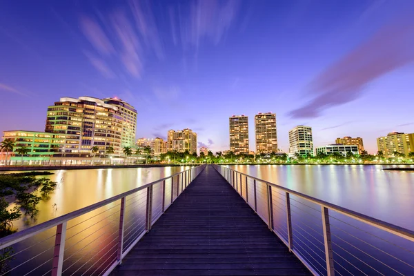 Westliche Palmenstrand-Skyline — Stockfoto