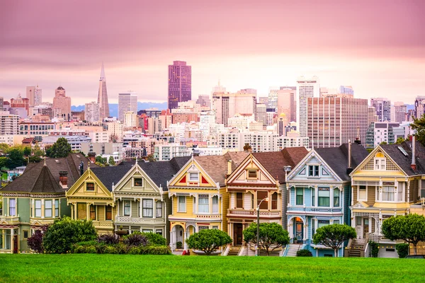 Alamo square san francisco — Stok fotoğraf