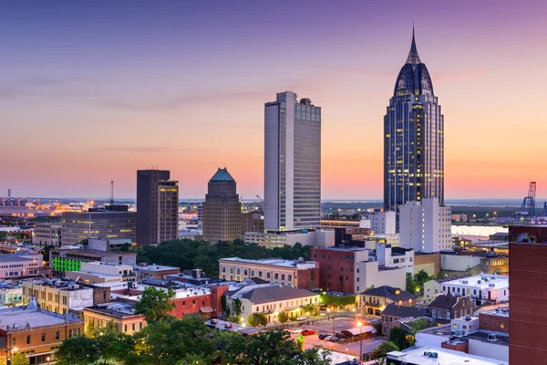 Mobile Alabama-Skyline — Stockfoto