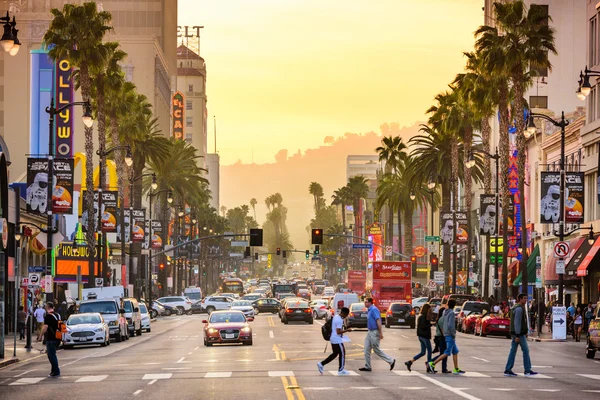 Ruas de Hollywood na Califórnia — Fotografia de Stock