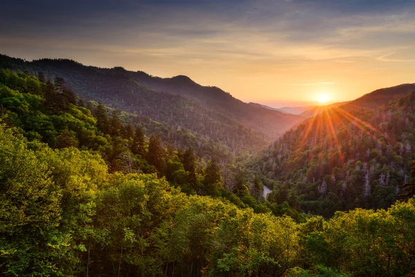 Newfound Gap in de rokerige bergen — Stockfoto