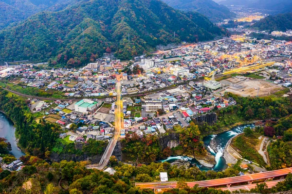 Panoráma města Otsuki, Japonsko — Stock fotografie