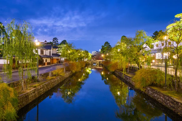 Kurashiki kanál v Japonsku — Stock fotografie