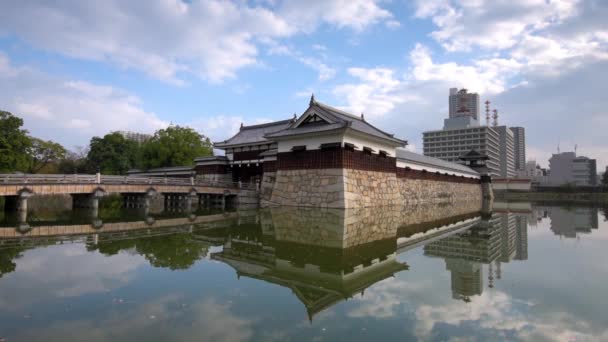 Zamek Hiroshima, Japonia — Wideo stockowe