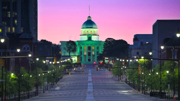 Centro de la ciudad de Montgomery Alabama — Vídeo de stock