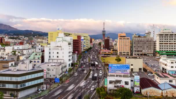 日本别府市的天际线 — 图库视频影像