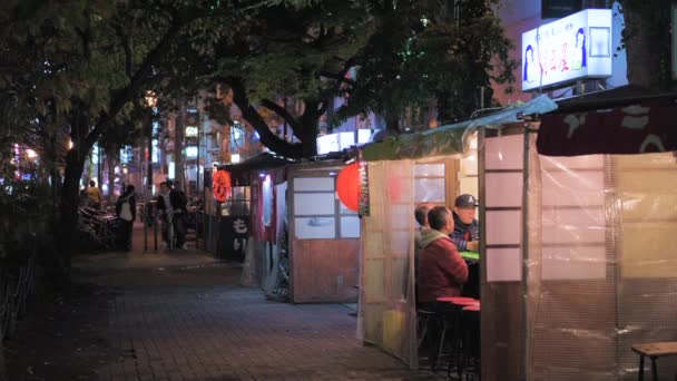 Fukuoka, Japan Food Stalls — Stock Video