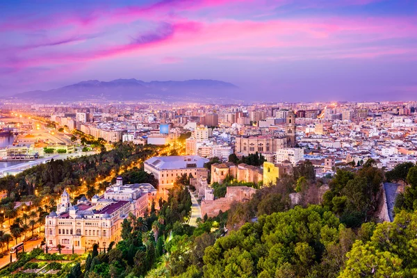 Malaga, İspanya Cityscape — Stok fotoğraf