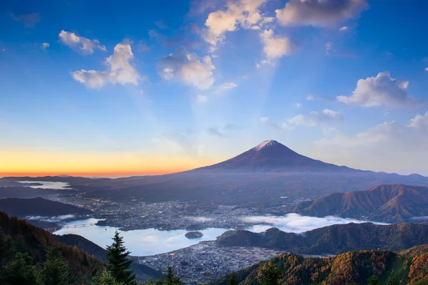 Mt. Fuji Outono Nascer do sol — Fotografia de Stock