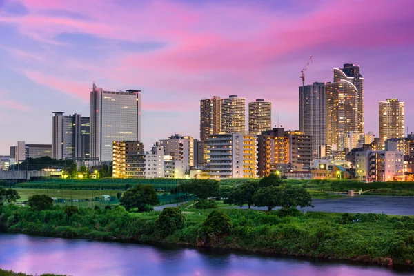 Kawasaki, skyline del Giappone — Foto Stock