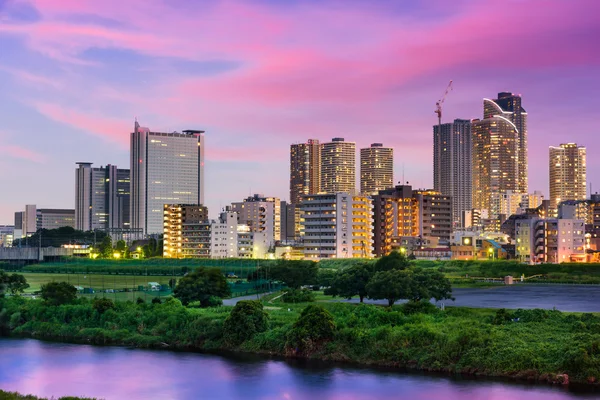 川崎市のスカイライン — ストック写真