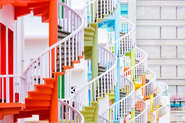 Escadarias em espiral de Singapura — Fotografia de Stock