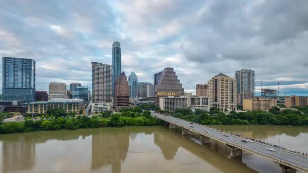 Mapa Mapa de linha do horizonte em Austin — Vídeo de Stock