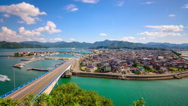 Senzaki, Japón Ciudad costera — Vídeos de Stock