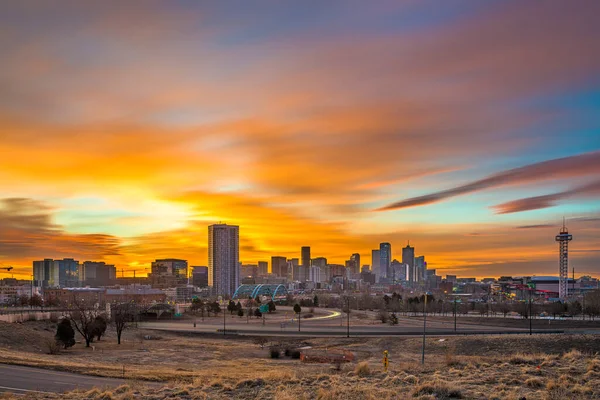 Denver Colorado Usa Centrum Města Panorama Úsvitu — Stock fotografie