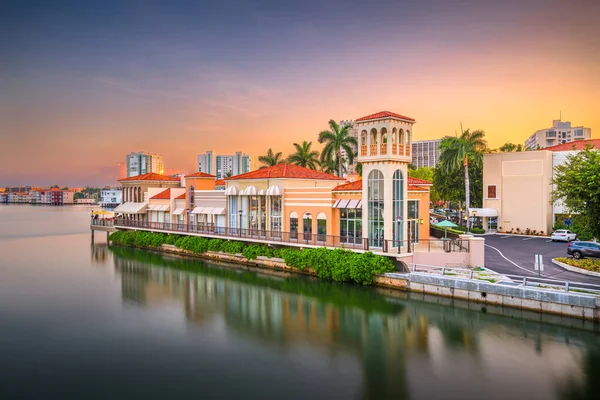 Nápoles Florida Estados Unidos Paisaje Urbano Céntrico Bahía Atardecer — Foto de Stock