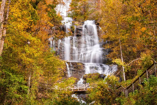 Amicalola Falls Georgia Usa Őszi Szezonban — Stock Fotó