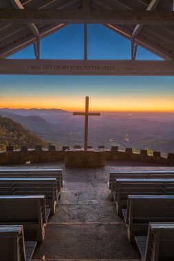 CLEVELAND, GÜNEY CAROLINA - 2 Kasım 2020 Şafakta Güzel Yer Şapeli.