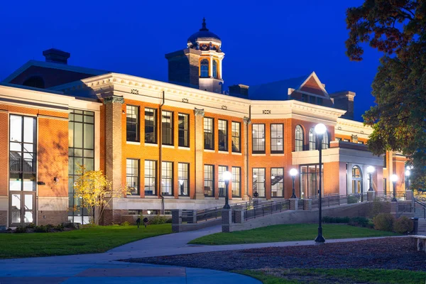 Kalamazoo Michigian Usa Western Michigan University East Campus Zmierzchu — Zdjęcie stockowe