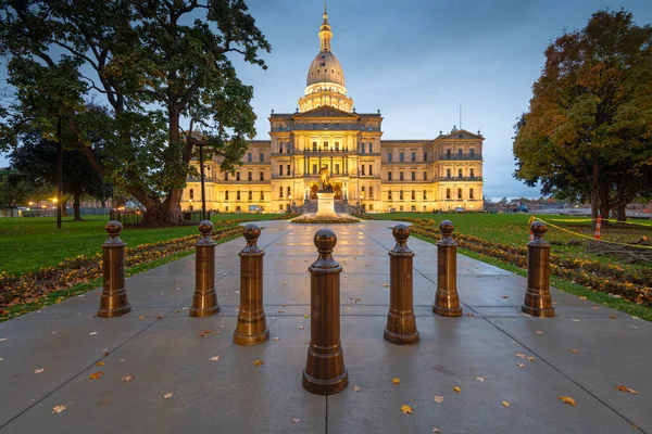 Lansing Michigan Usa Michigan State Capitol Evening — Stock Photo, Image
